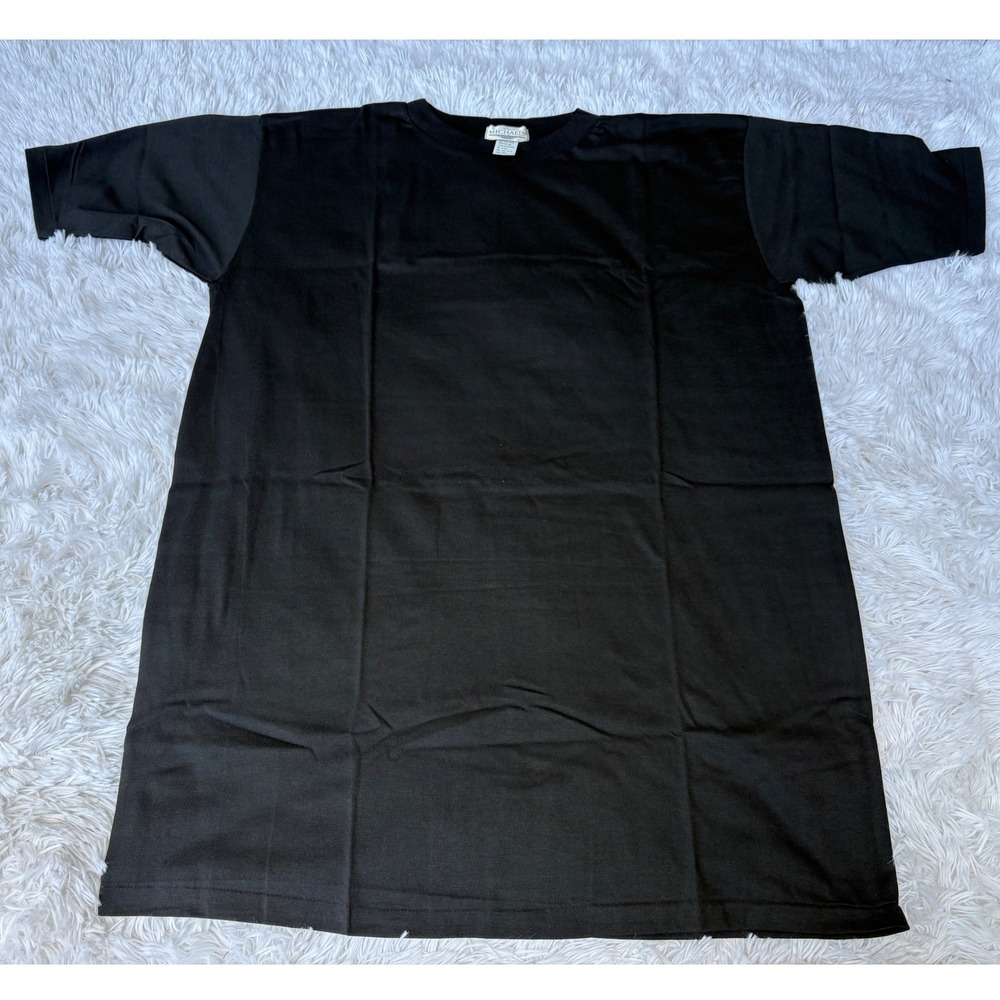Beth Michaels Vintage Black Crewneck T-Shirt One Size 4/14 Single Stitch Tee